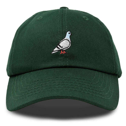 Dalix Pigeon Embroidered Cap Cotton Baseball Dad Hat for Men & Women Casual Cool in Dark Green