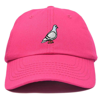 Dalix Pigeon Embroidered Cap Cotton Baseball Dad Hat for Men & Women Casual Cool in Hot Pink