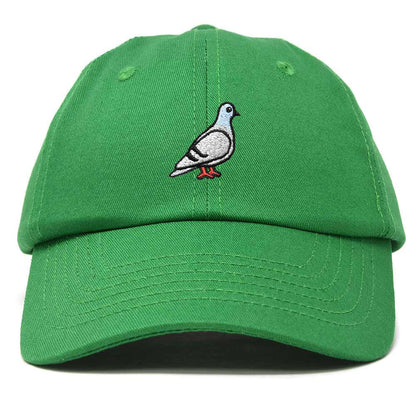 Dalix Pigeon Embroidered Cap Cotton Baseball Dad Hat for Men & Women Casual Cool in Kelly Green