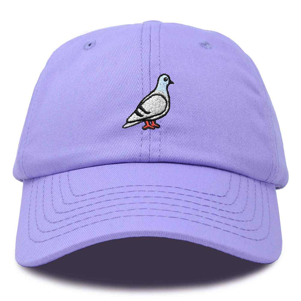 Dalix Pigeon Embroidered Cap Cotton Baseball Dad Hat for Men & Women Casual Cool in Lavender