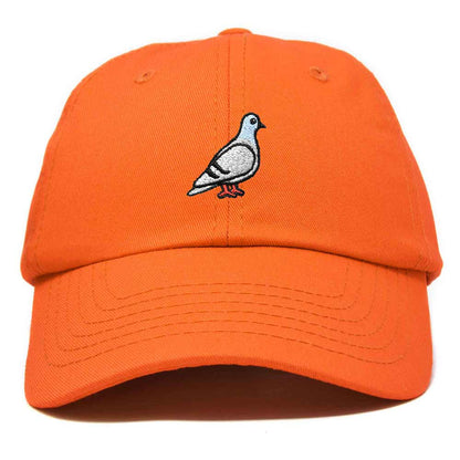 Dalix Pigeon Embroidered Cap Cotton Baseball Dad Hat for Men & Women Casual Cool in Orange