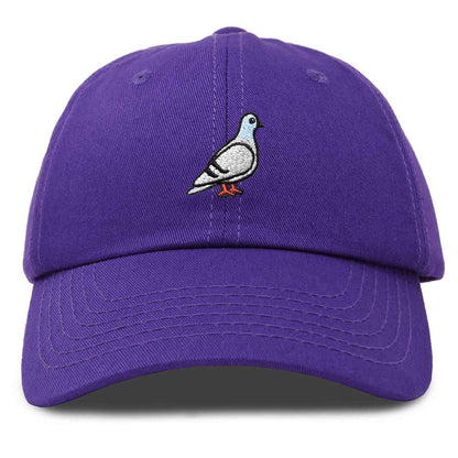 Dalix Pigeon Embroidered Cap Cotton Baseball Dad Hat for Men & Women Casual Cool in Purple