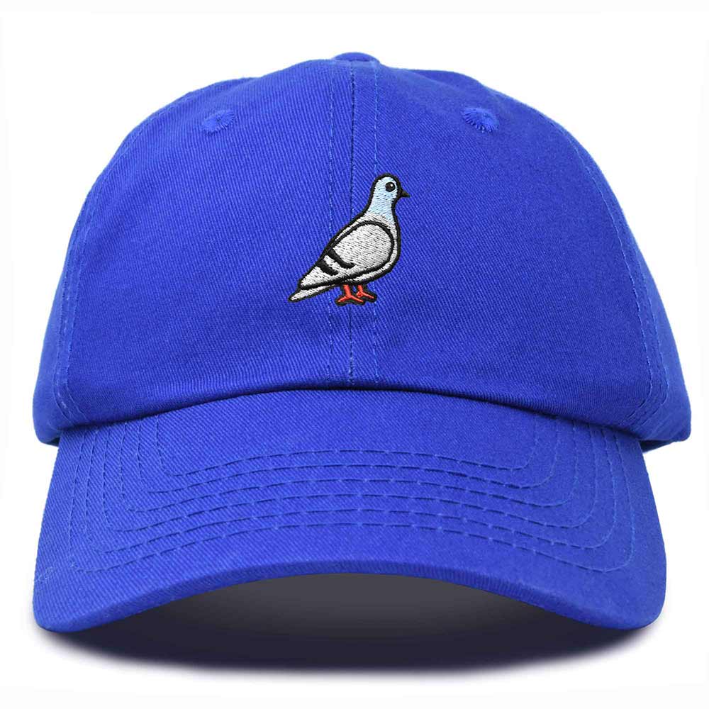 Dalix Pigeon Embroidered Cap Cotton Baseball Dad Hat for Men & Women Casual Cool in Royal Blue