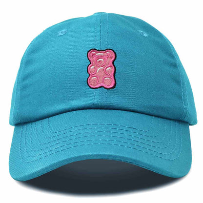 Dalix Pink Gummy Embroidered Cotton Dad Hat Baseball Cap Adjustable Womens in Teal