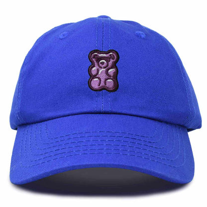 Dalix Purple Gummy Embroidered Cotton Dad Hat Baseball Cap Adjustable Womens in Beige