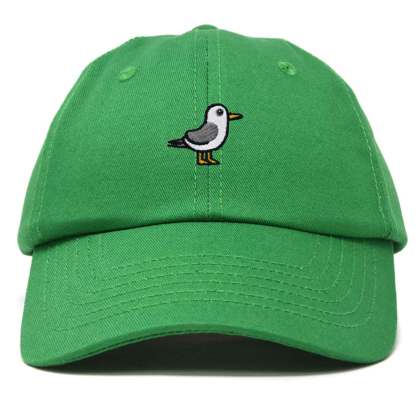 Dalix Seagull Embroidered Cap Cotton Baseball Hat Bird Womens in Kelly Green