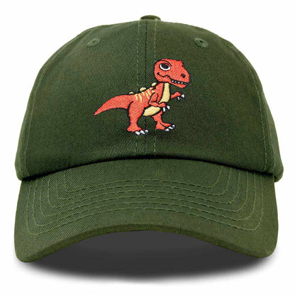 Dalix T-Rex Embroidered Cotton Dad Hat Adjustable Baseball Cap Mens