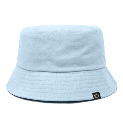 DALIX Solid 100% Cotton Unisex Outdoor Summer Bucket Hat in Blue