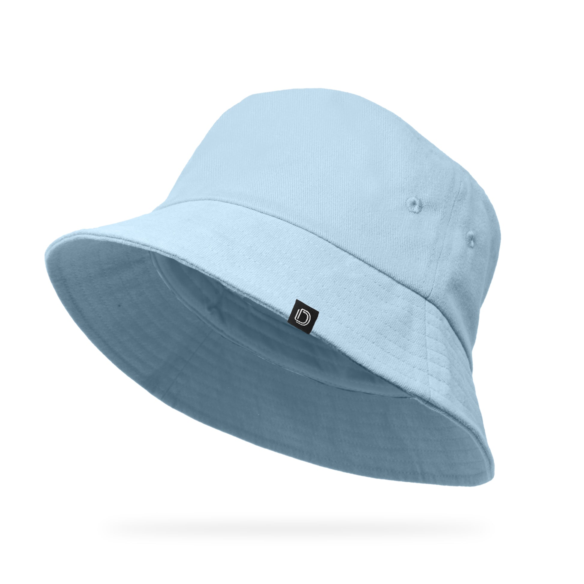 DALIX Solid 100% Cotton Unisex Outdoor Summer Bucket Hat in Blue