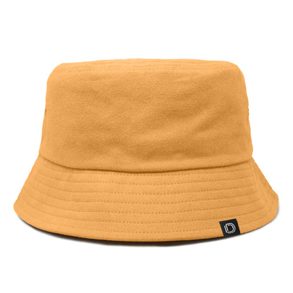 DALIX Solid 100% Cotton Unisex Outdoor Summer Bucket Hat in Golden Cream