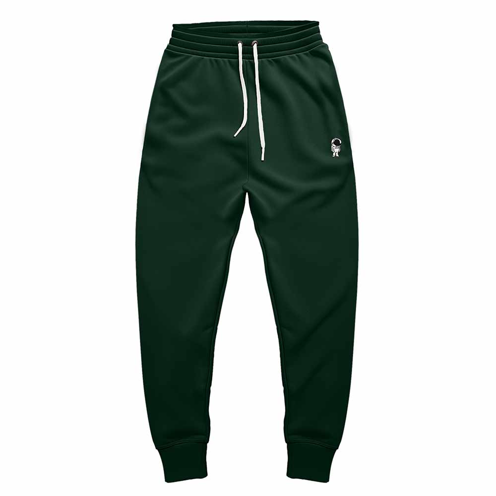 Dalix Astronaut Embroidered Fleece Jogger Cuff Sweatpant Sweats Soft Warm Cute Womens in Forest Green 2XL XX-Large