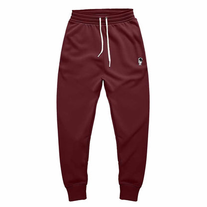 Dalix Astronaut Embroidered Fleece Jogger Cuff Sweatpant Sweats Soft Warm Cute Womens in Maroon 2XL XX-Large