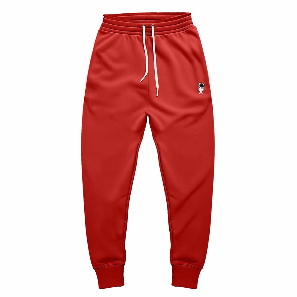 Dalix Astronaut Embroidered Fleece Jogger Cuff Sweatpant Sweats Soft Warm Cute Womens in Red 2XL XX-Large