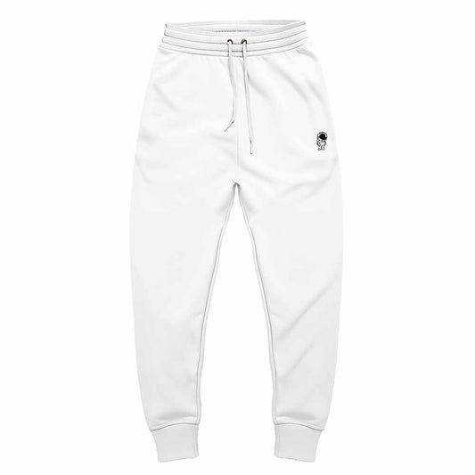 Dalix Astronaut Embroidered Fleece Jogger Cuff Sweatpant Sweats Soft Warm Cute Womens in White 2XL XX-Large