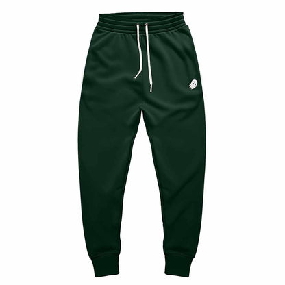 Dalix Ghost Embroidered Fleece Jogger Cuff Sweatpant Sweats Soft Warm Mens in Forest Green 2XL XX-Large