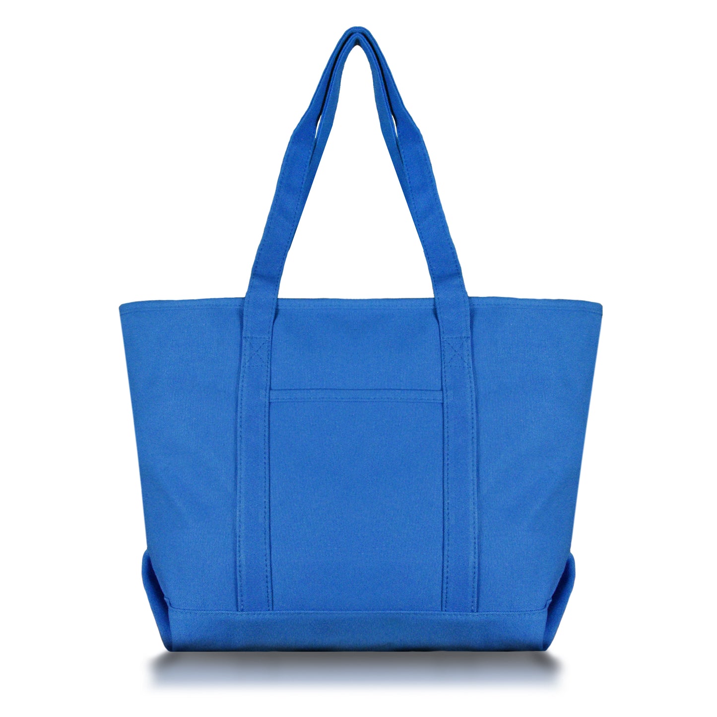 DALIX 20" Solid Color Cotton Canvas Shopping Tote Bag