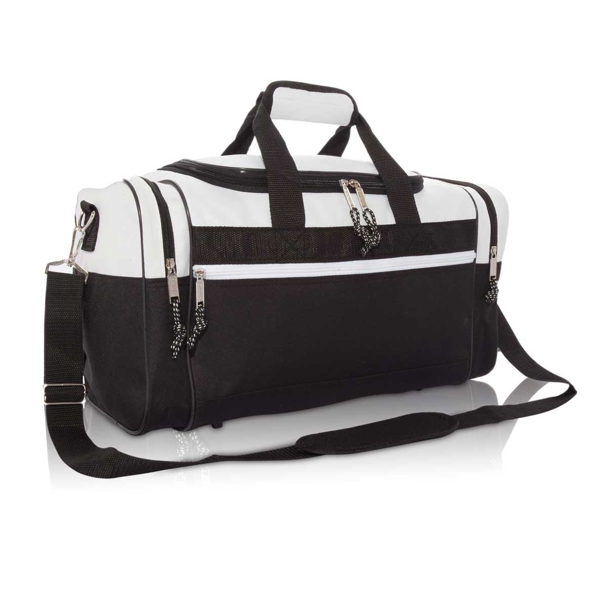 DALIX 17 Blank Duffel Bag Duffle Travel Size Sports Durable Gym Bag in  Navy Blue