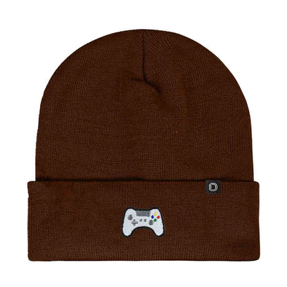 Dalix Game Controller Embroidered Beanie Cap Cotton Baseball Men in Yellow