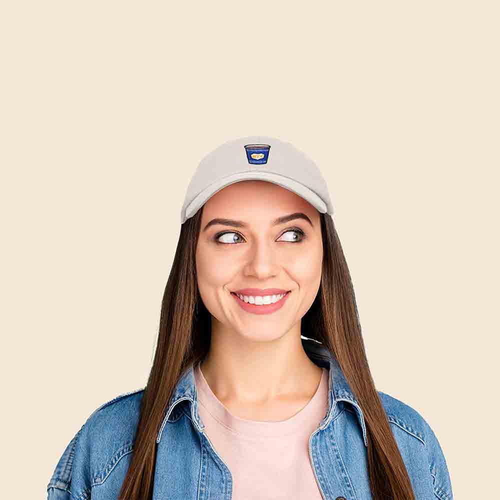 Dalix Anthora Coffee Cup Embroidered Dad Cap New York Baseball Hat Womens in Light Blue