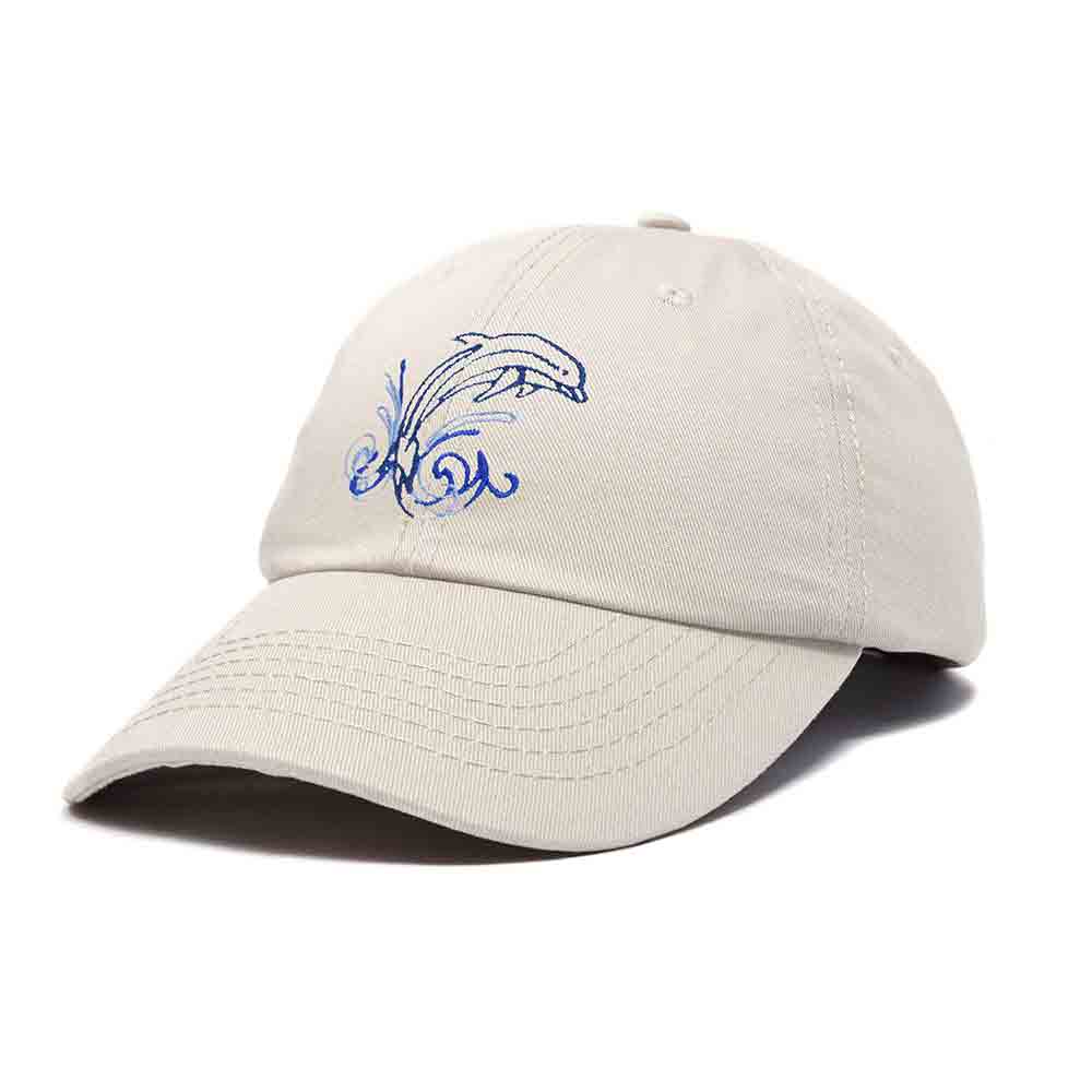 Dalix Dolphin Embroidered Dad Cap Cotton Baseball Cap Women in Light Pink