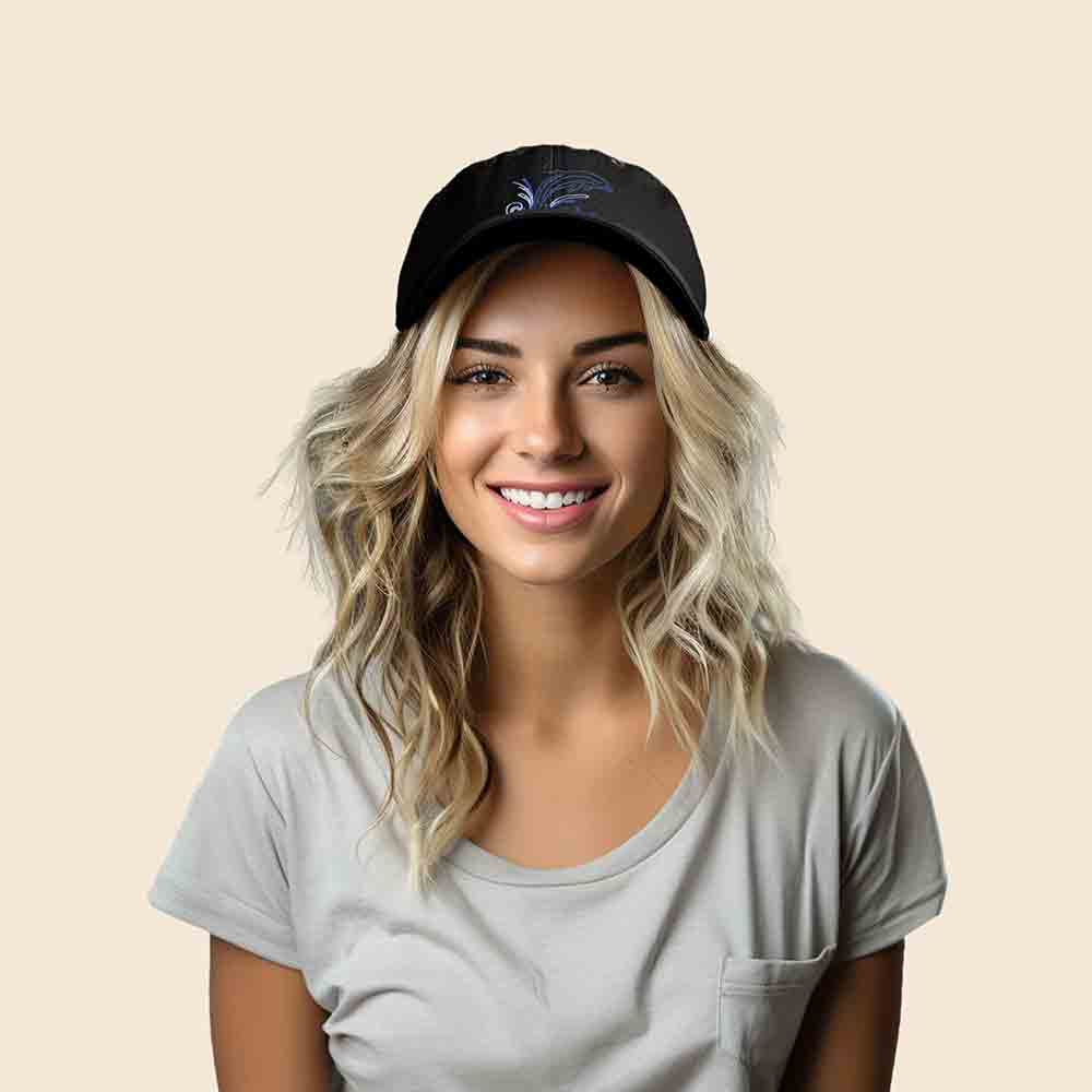 Dalix Dolphin Embroidered Dad Cap Cotton Baseball Cap Women in Dark Green