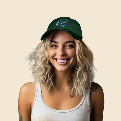 Dalix Dolphin Embroidered Dad Cap Cotton Baseball Cap Women in Orange