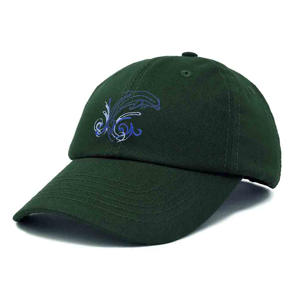 Dalix Dolphin Embroidered Dad Cap Cotton Baseball Cap Women in Purple