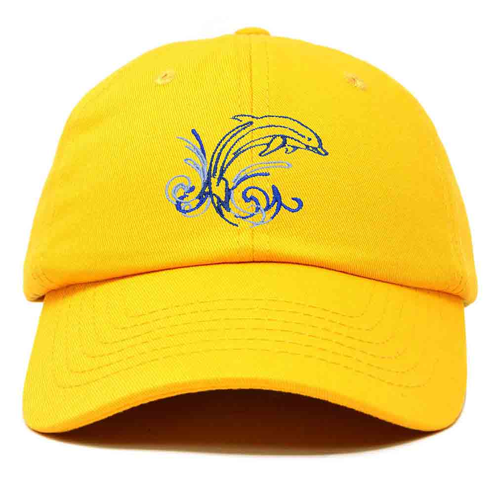 Dalix Dolphin Embroidered Dad Cap Cotton Baseball Cap Women in Royal Blue