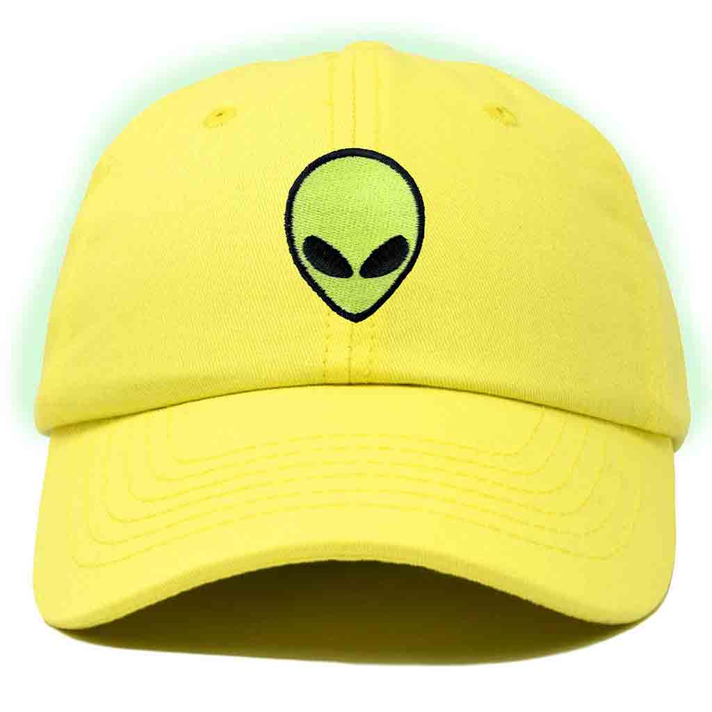 Dalix Alien Embroidered UFO Dad Hat Cotton Baseball Cap Adjustable Mens