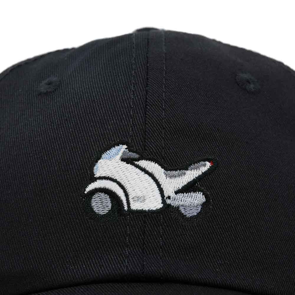 Dalix Motorcycle Cap Embroidered Mens Cotton Baseball Hat in Black