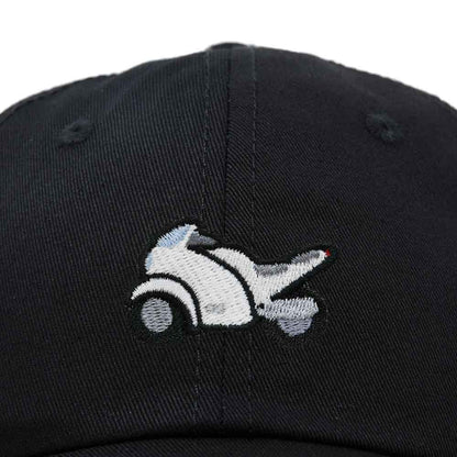 Dalix Motorcycle Cap Embroidered Mens Cotton Baseball Hat in Black