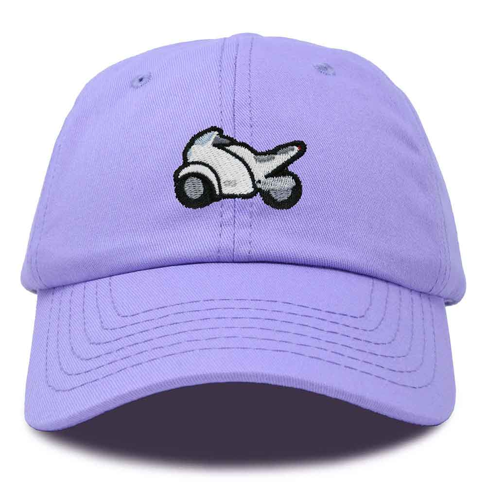 Dalix Motorcycle Cap Embroidered Mens Cotton Baseball Hat in Lavender