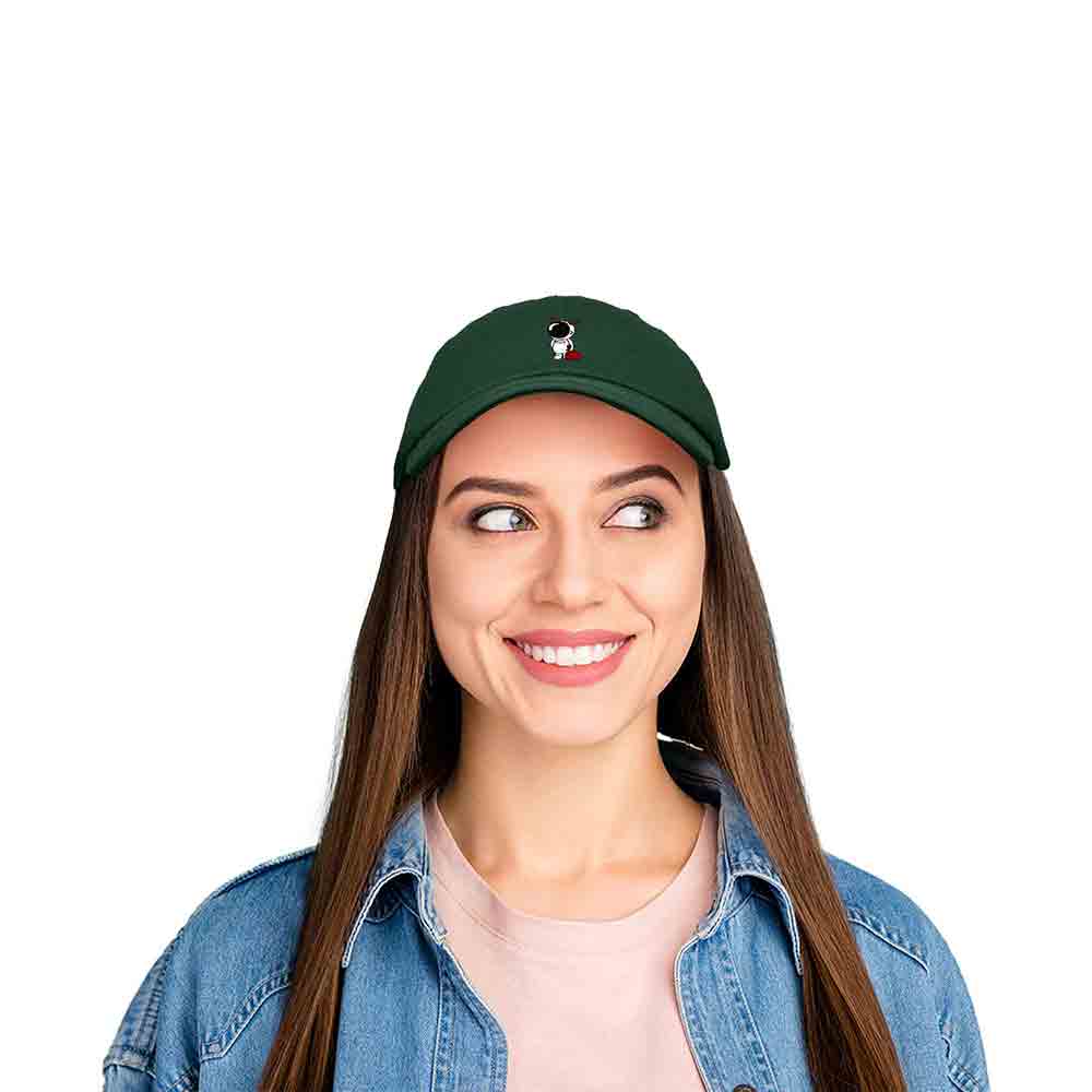 Dalix Christmas Space Rudolph Astronaut Dad Hat Embroidered Baseball Cap Womens in Red