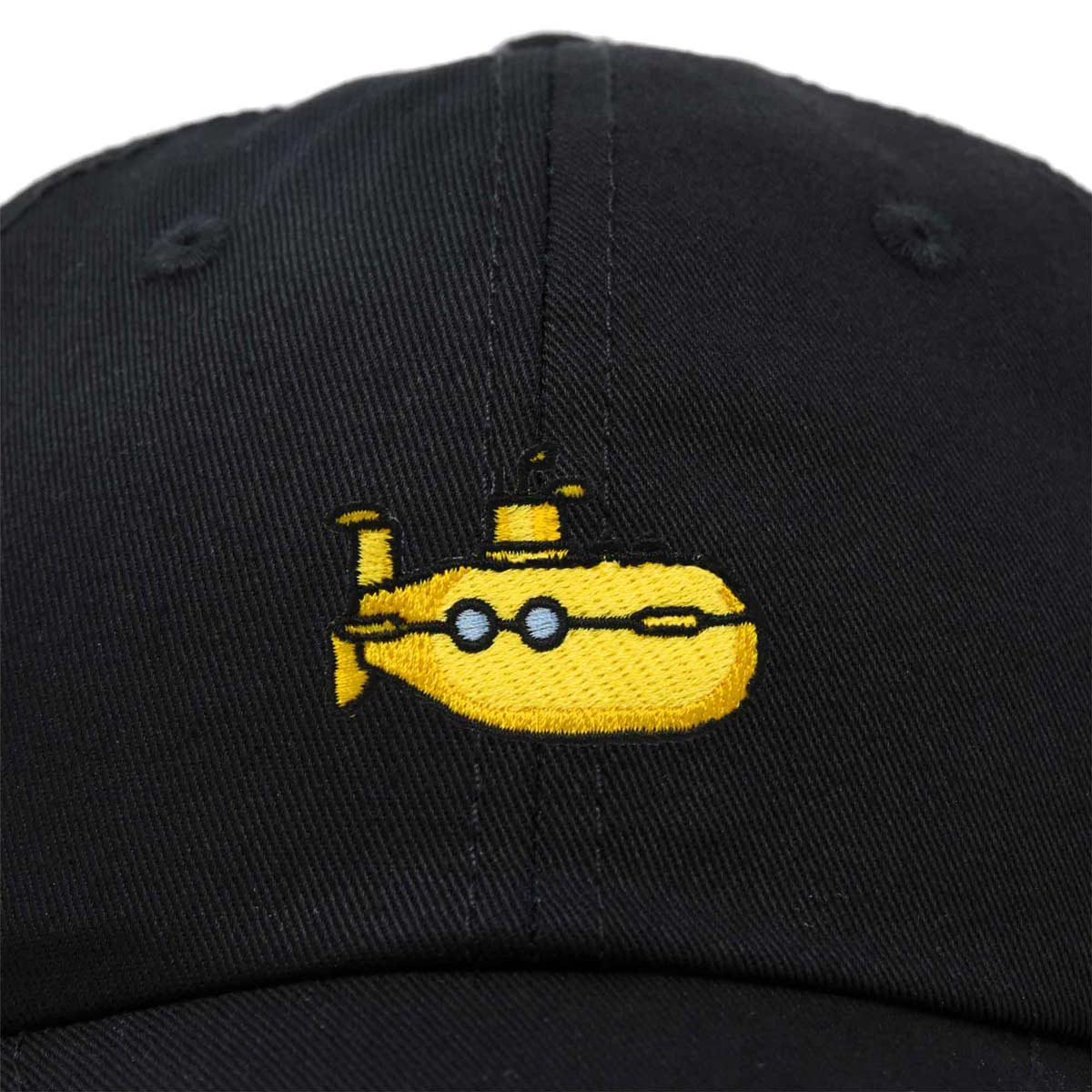 Dalix Submarine Hat Embroidered Cap in Black