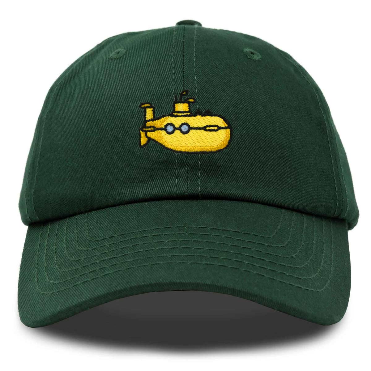 Dalix Submarine Hat Embroidered Cap in Yellow