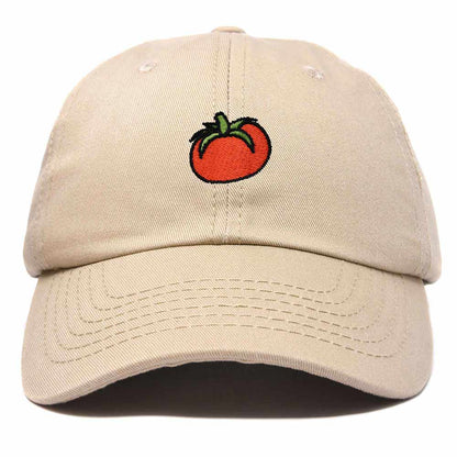 Dalix Tomato Embroidered Cap Cotton Baseball Cute Cool Dad Hat Womens in Khaki