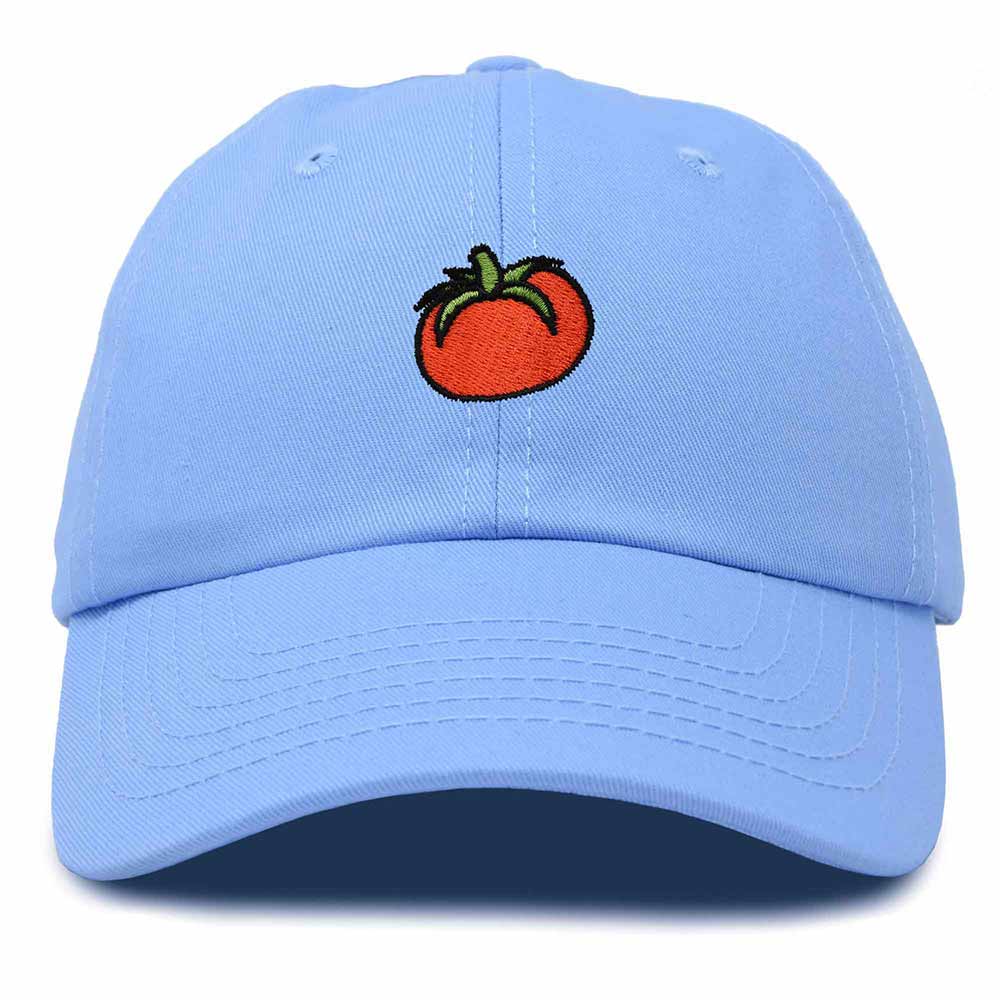 Dalix Tomato Embroidered Cap Cotton Baseball Cute Cool Dad Hat Womens in Light Blue