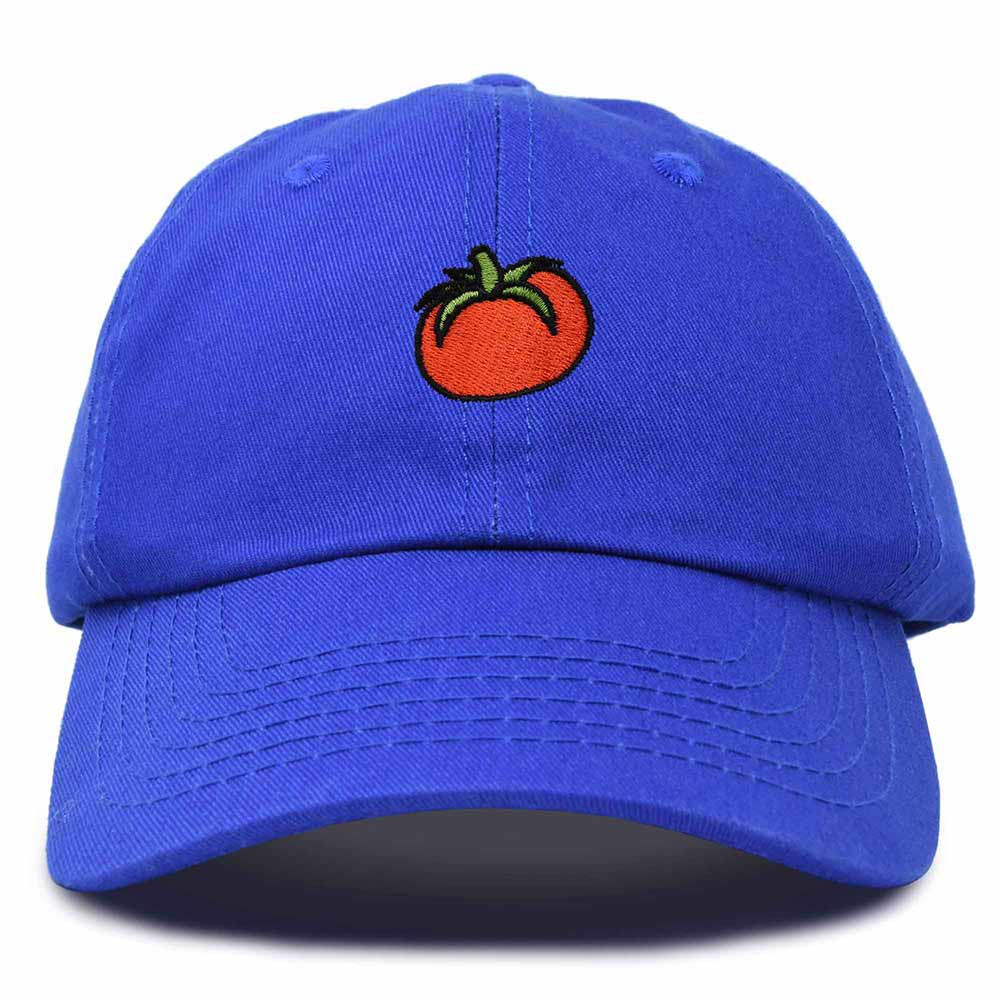 Dalix Tomato Embroidered Cap Cotton Baseball Cute Cool Dad Hat Womens in Royal Blue