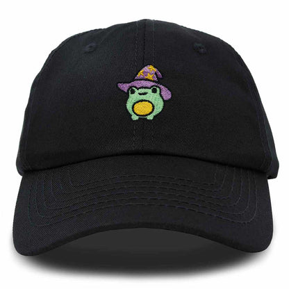 Dalix Sorcerer Frog Embroidered Cap Cotton Baseball Cute Cool Dad Hat Womens in Black