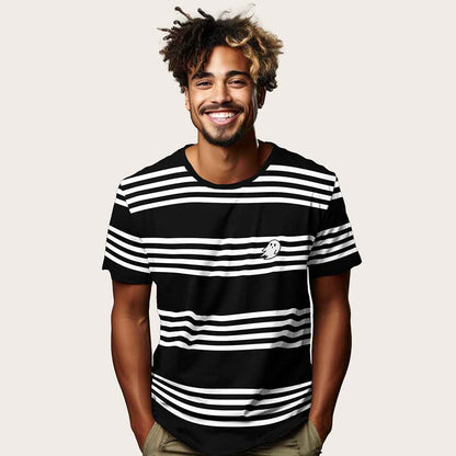 Dalix Ghost Stripe Tee in Black White 2XL XXL