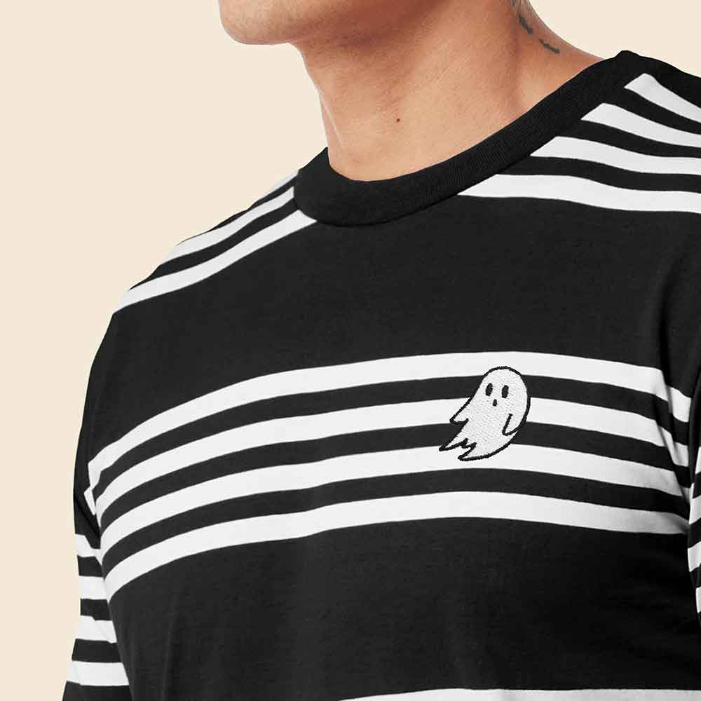 Dalix Ghost Stripe Tee in Black White 2XL XXL