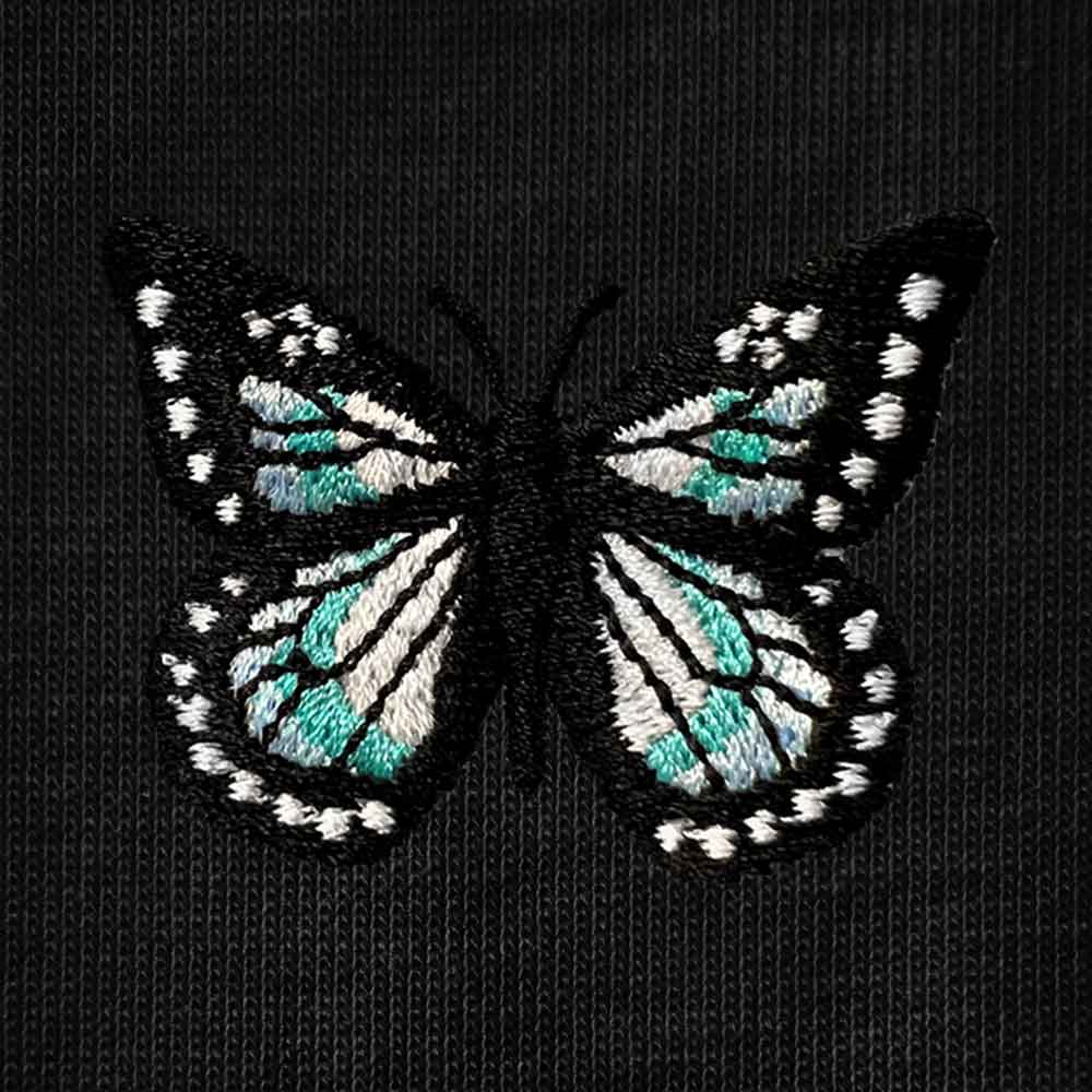 Dalix Butterfly Flowy Cropped Tee