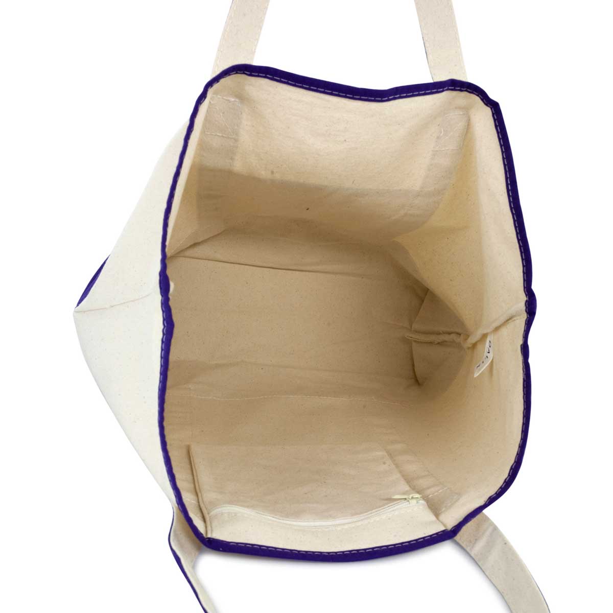 Dalix Women's Canvas Tote Bag Shoulder Bags Open Top Purple