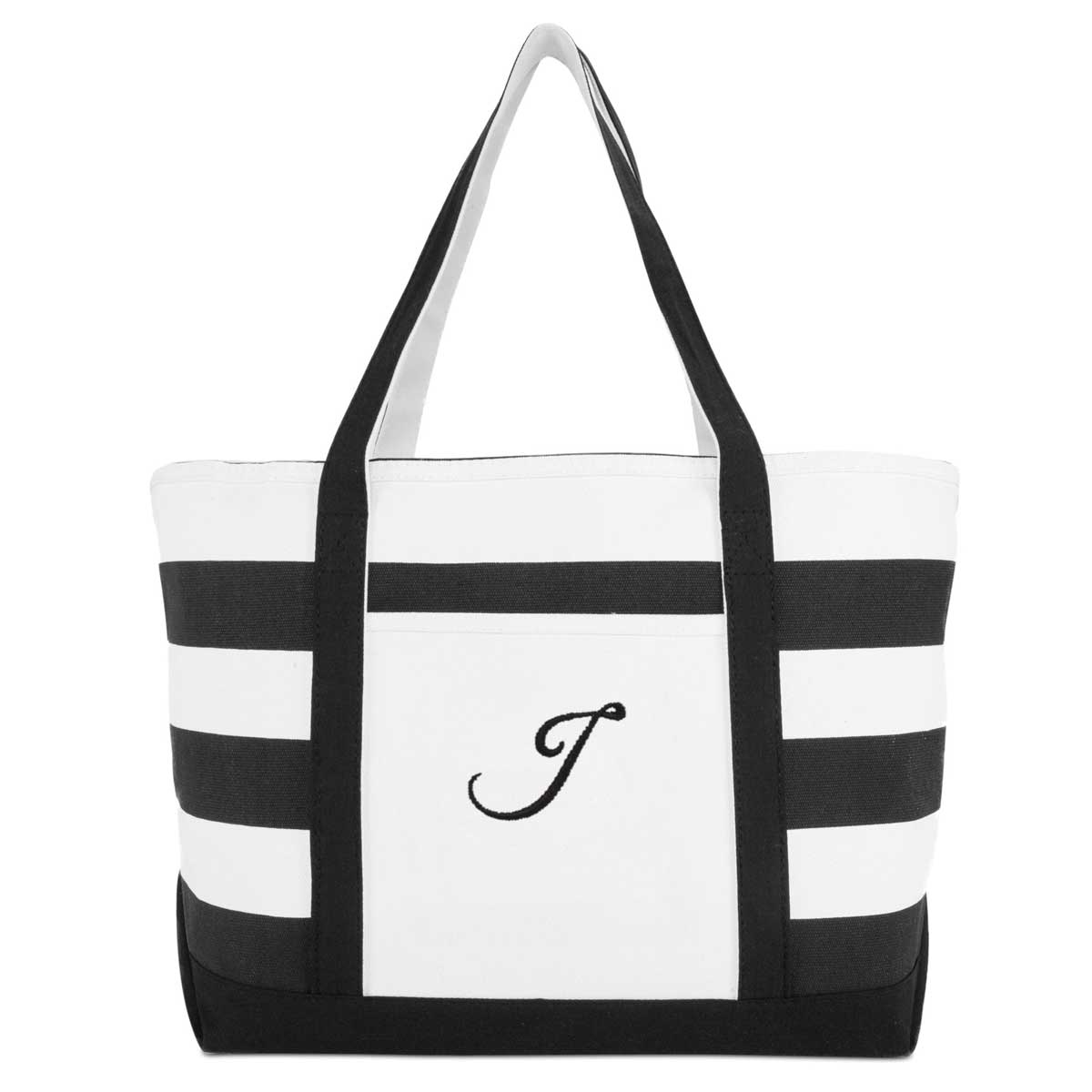 Black and discount white beach bag