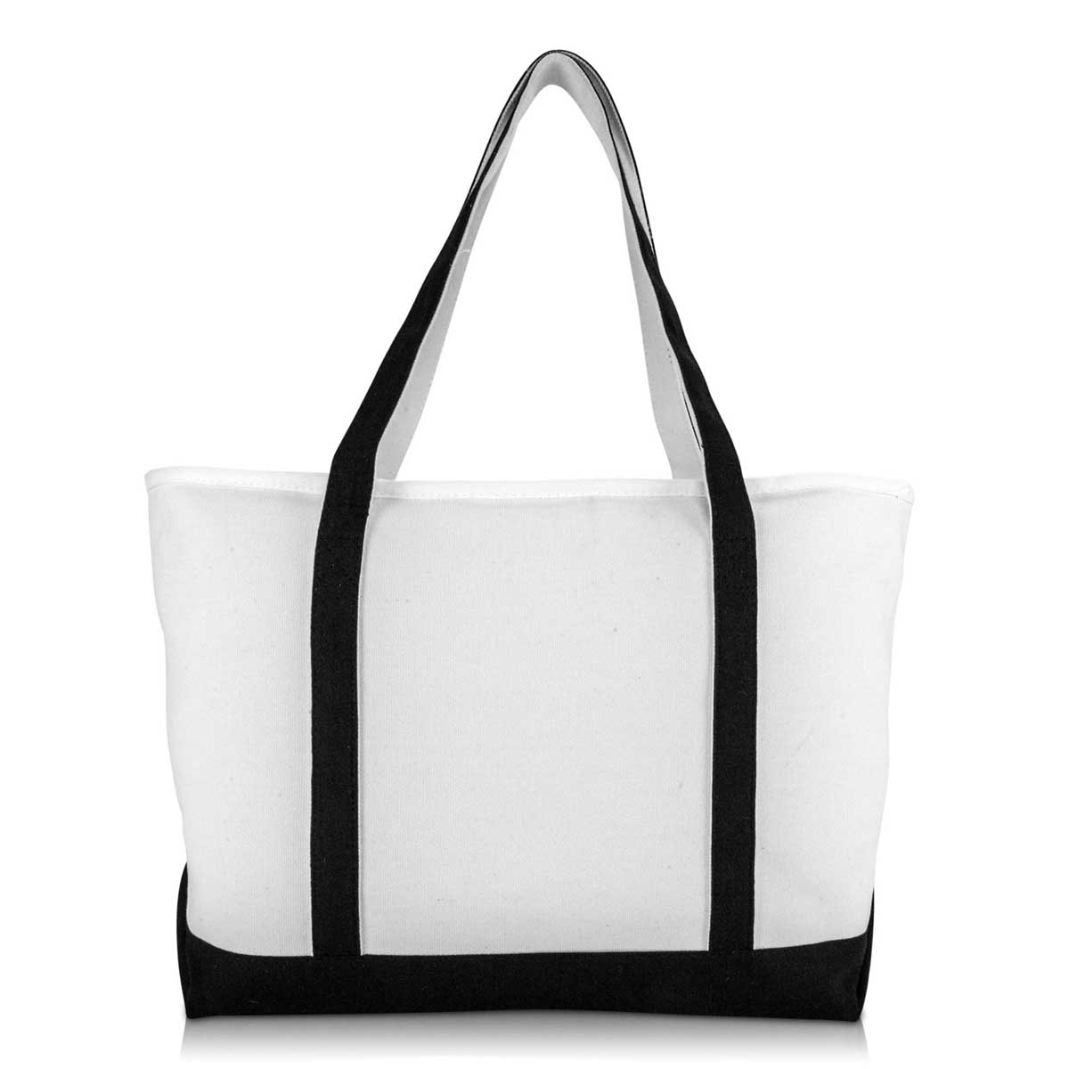 Black and white canvas tote online bag