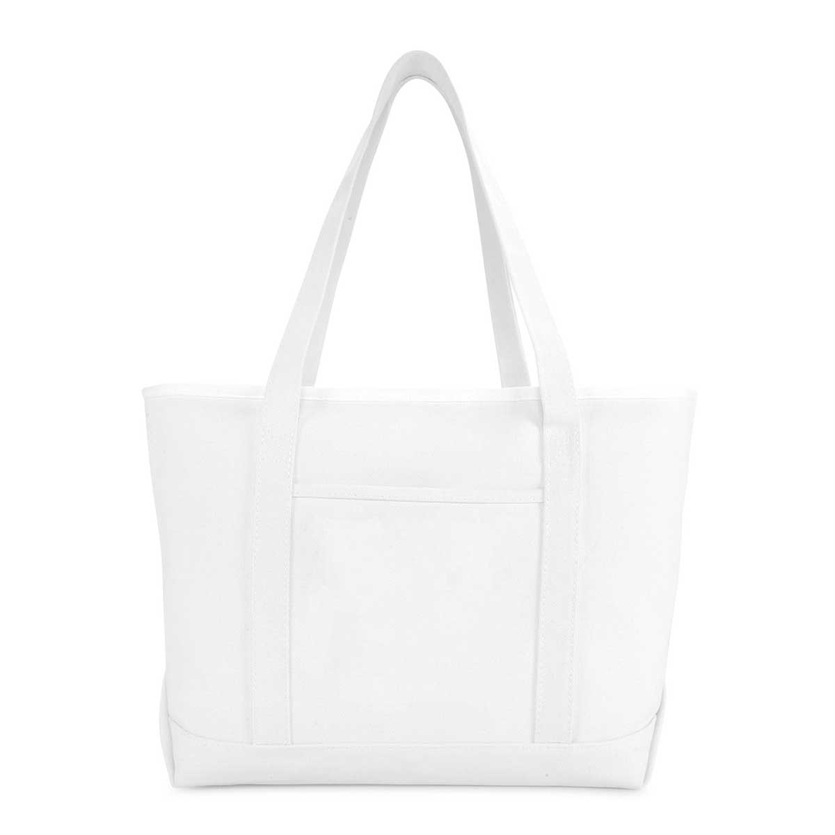 White canvas outlet tote bag