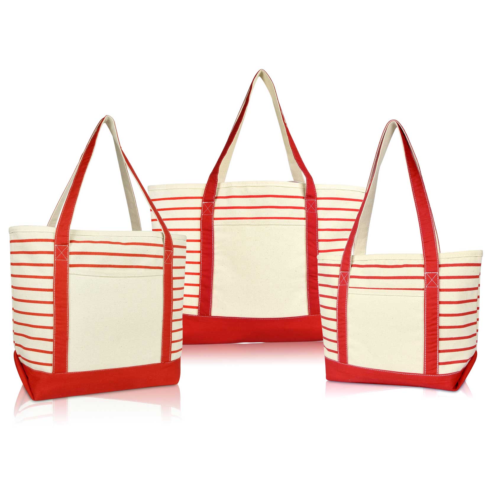 A set authentic of 3 canvas boat and tote bags