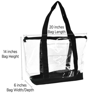 Dalix Clear Shopping Bag Security Work Tote Shoulder Bag Womens Handba