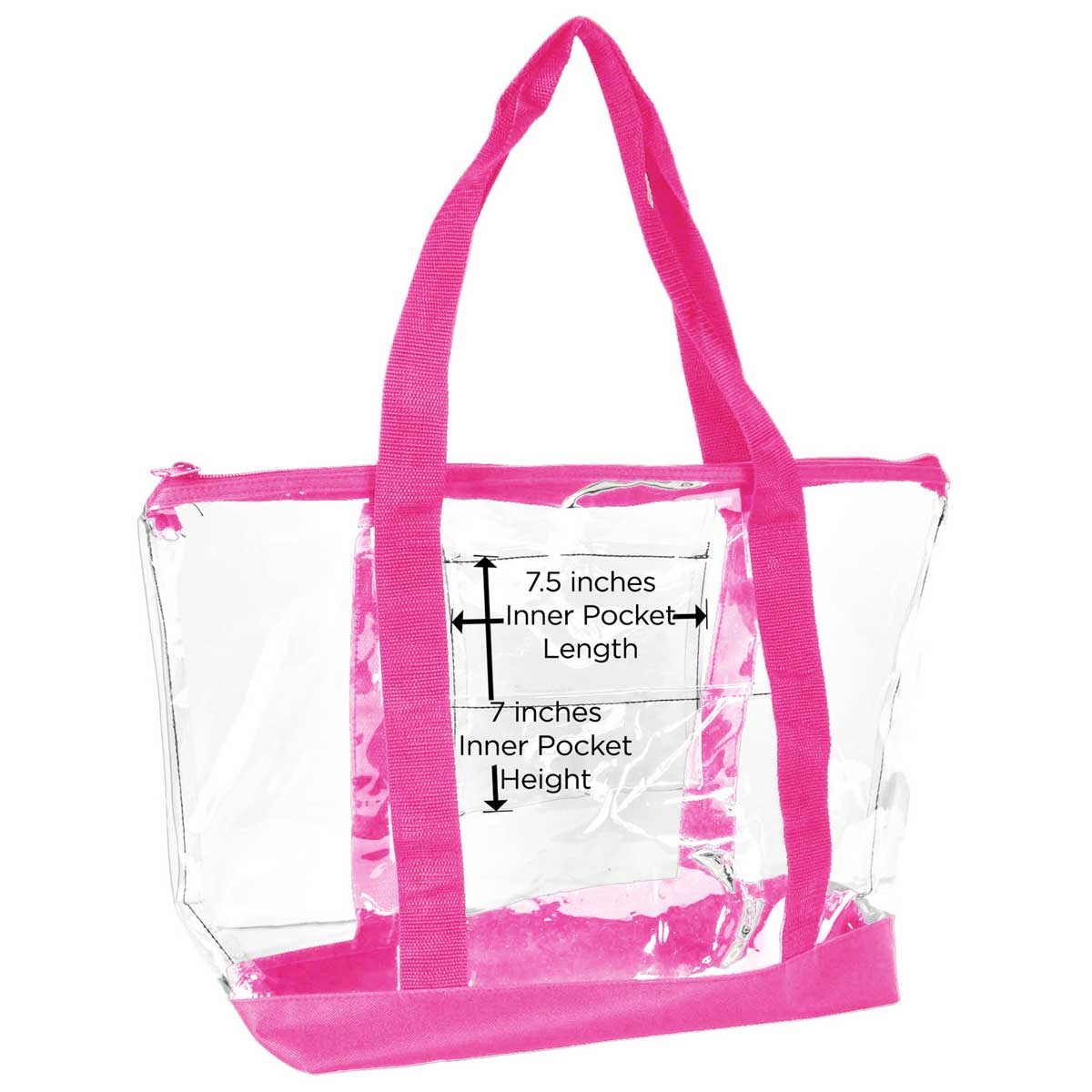 Clear pink online bags