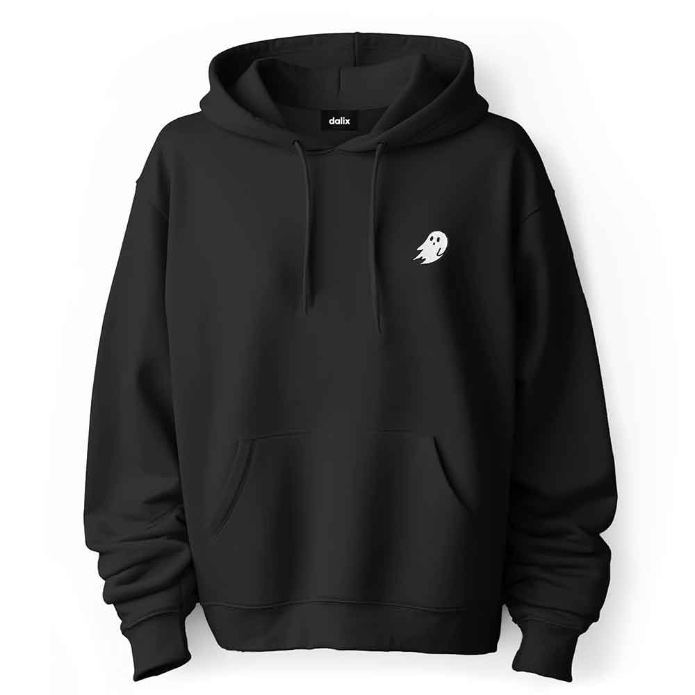 Dalix Embroidered Ghost Hoodie Soft Fleece Hood Sweatshirt Mens